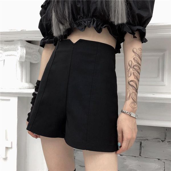 

women's shorts 2021 casual elastic black women plus size wide leg chic fashion ladies waist summer pant y637, White;black