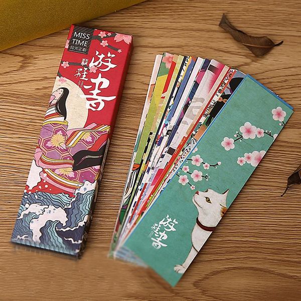 

bookmark tpst 30 sheets/pack paper vintage japanese style book marks for school student