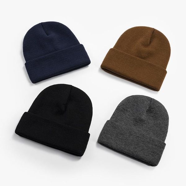 

beanies fashion solid 20 color knitted hat winter warm ski hats men women multicolor skullies caps soft elastic cap sport bonnet