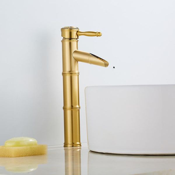 

brass faucet and cold basin antique above counter bamboo household retro bathroom faucets sink