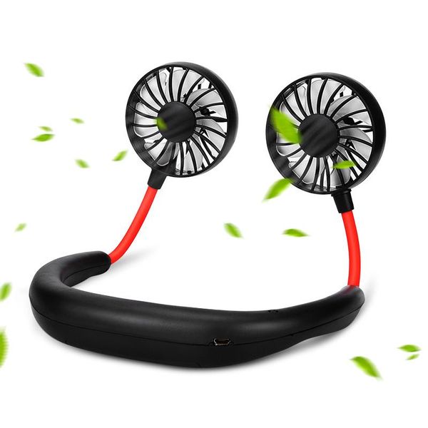 

electric fans ventilador manos libres para el cuello, miniventilador deportivo recargable con 3 velocidades, ajustable, dual