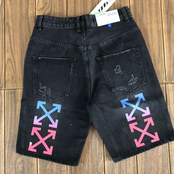 

shorts gradient printed men's and women's casual, White;black