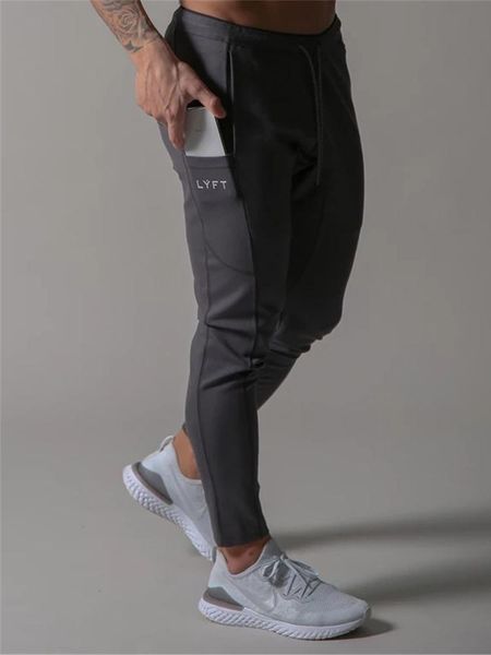 

men's pants 2021 jogging men sport sweatpants running gym joggers cotton trackpants slim fit bodybuilding trouser, Black