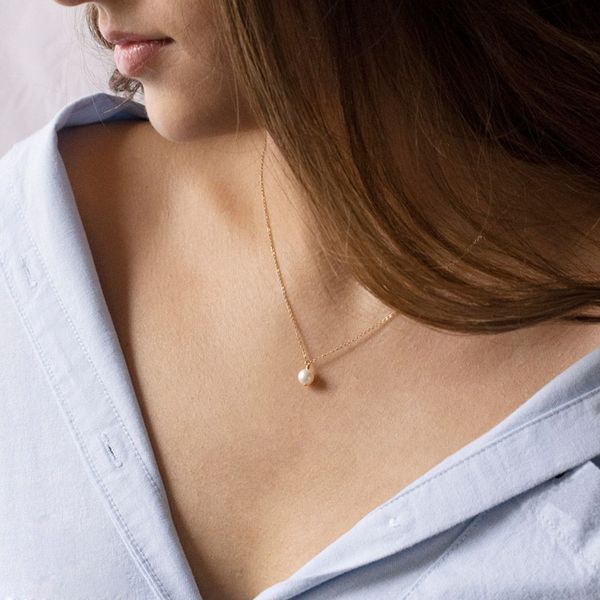 

925 silver/gold filled pearl necklace handmade jewelry choker pendants for women