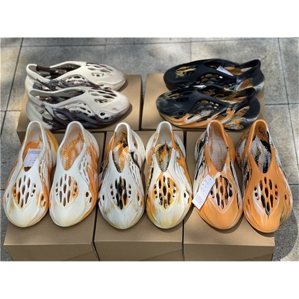 

slippers designer kany yeesys est foam rubber men women mxt moon gray cream clay mineral blue flat beach sandals resin bone, Black