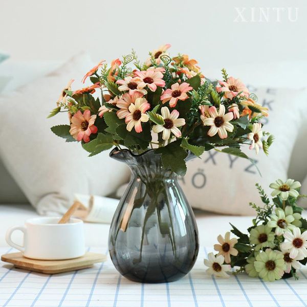 

decorative flowers & wreaths 3pcs small daisy simulation flower wedding home decoration garden silk chrysanthemum accessories