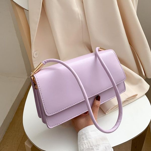 

cross body qyahlybz band summer small women's purple baguette bag fashion ins ladies shoulder armpit casual square tote