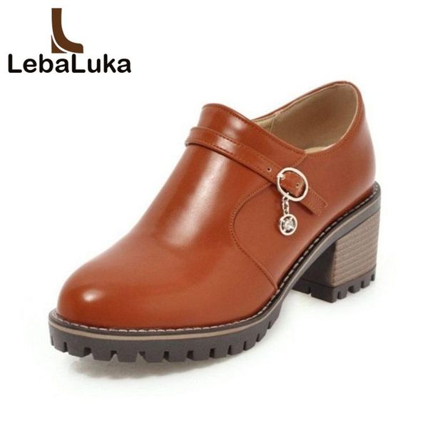 

dress shoes tuyoki size 33-43 women pumps round toe square heel zipper concise fashion for vacation classics footwear, Black