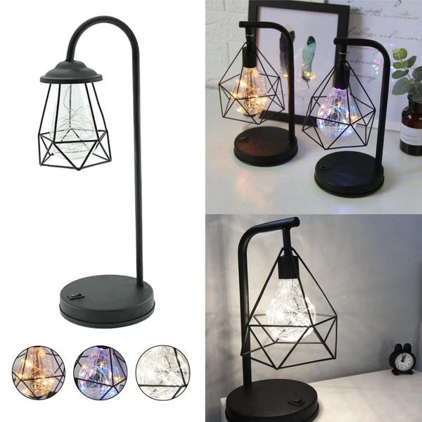 

bulbs modern table lamp usb bedside sconce geometric modeling light