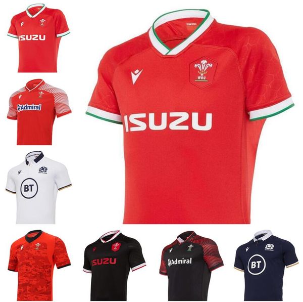 

2021 wales scotland home away rugby jerseys 19 20 21 national league world cup scottish shirt size s-xxxl, Black;yellow