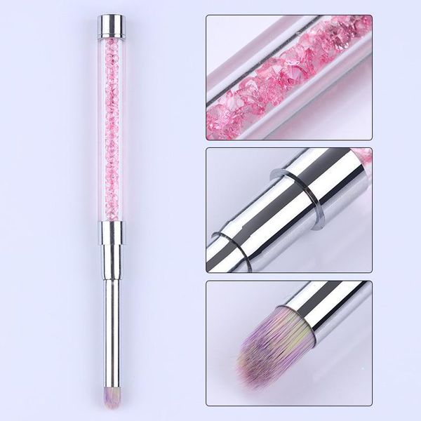 

nail brushes 1 pc gradient drawing painting brush pink rhinestone handle uv gel pen diy for art design tool, Yellow