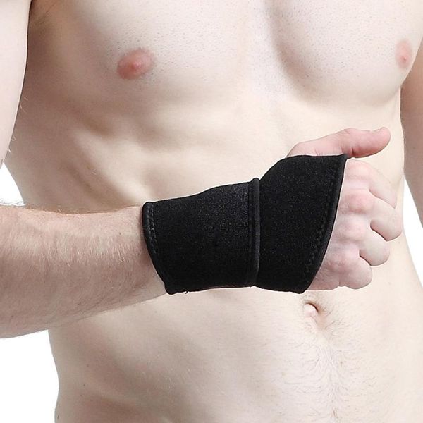

wrist support strong band durable anti-ankle protect hand portable sport weightlifting badminton adjustable fitness l0720, Black;red