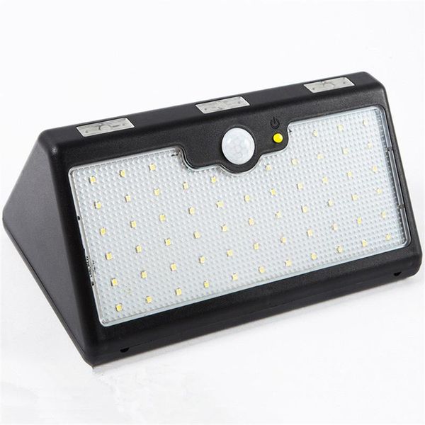 

outdoor wall lamps 1350lm 60led motion sensor solar light lamp built-in 9600mah battery cool white warm garden street