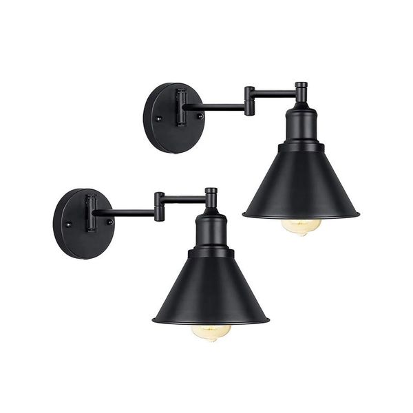 

night lights wall lamp solid iron light indoor e27 base sconce porch balcony lighting bedside with switch without bulb