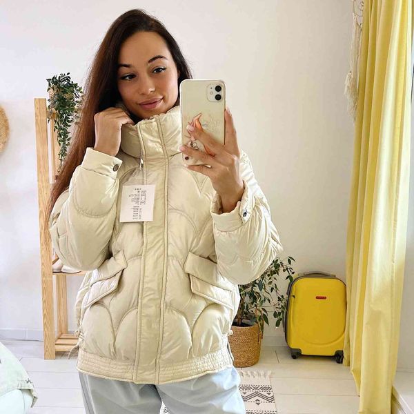 

cotton women's quilted et, bright feathers, short coat, winter novelty, 2021, Black