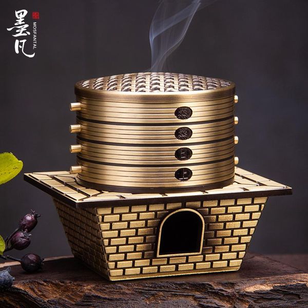 

house chinese incense burner copper metal diffuser flowing oriental quemador de incienso room ornaments eh50in fragrance lamps