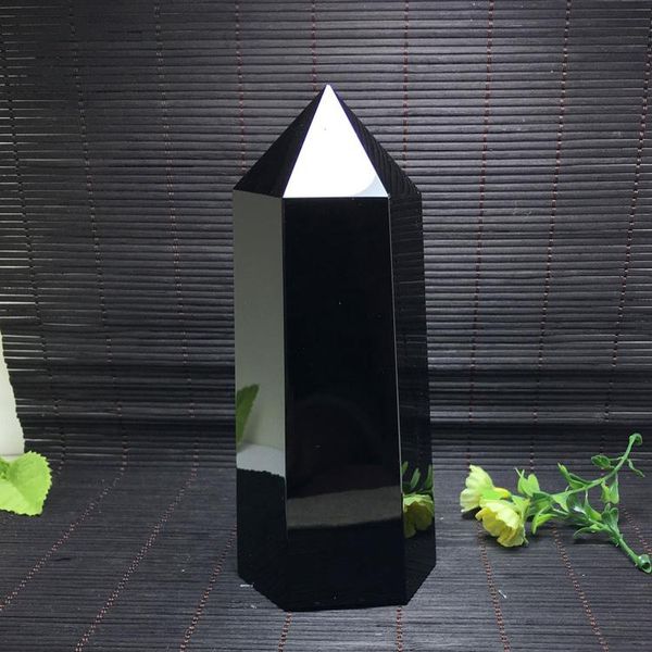 

20cm natural obsidian quartz crystal wand healing 800g decorative objects & figurines