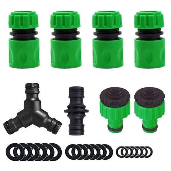 

watering equipments 26pcs hose connector fitting set quick spares kit garden for plant watering, balcony bathing pets car washing