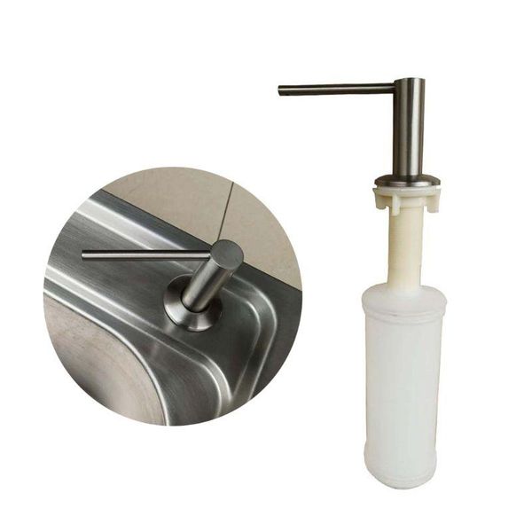

liquid soap dispenser stainless steel sink press-push type detergent bottle