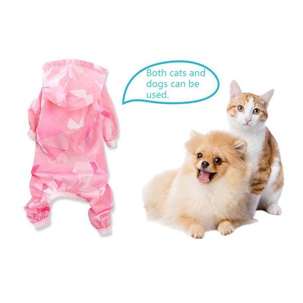 

dog apparel summer hoodie pet sun protection clothing light breathable jumpsuit for yorkshire terrier four feet clothes supplies