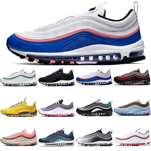 

new original 97 running shoes yellow white grape sunburst steelers sliver bullet red leopard nintendo newspaper mustard men women trainers s