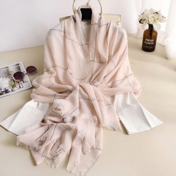 

scarves 2021 designer scarf women light cotton shawl spring summer soft thin blanket pashmina holiday gifts, Blue;gray