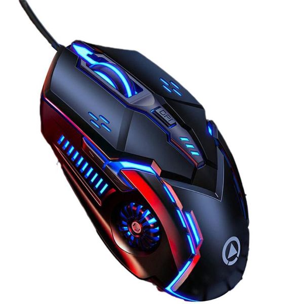 

mice 6d button mouse luminous sturdy gaming mechanical with 7 colorful lights stable connection sound