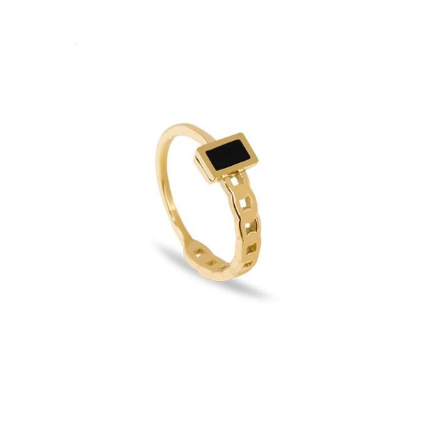 

wedding rings black square ring for men women aesthetic gold color titanium steel metal weave twisted accessories jewelry gift(gr261), Slivery;golden