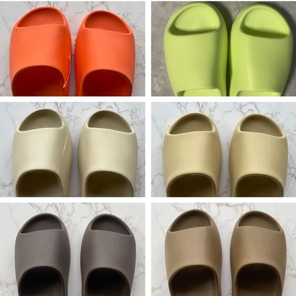 

slides bone resin desert sand designer slippers ararat foam runner green soot pure core summer fashion earth brown flat slide men women beac, Black
