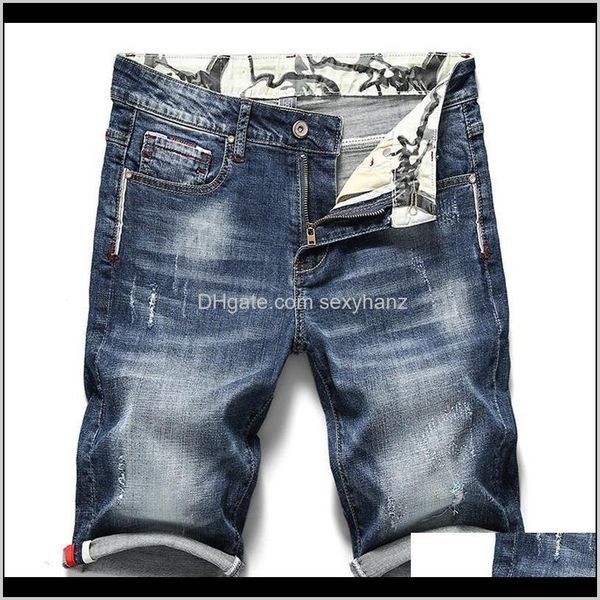 

clothing apparel drop delivery 2021 summer mens stretch short jeans fashion casual slim fit elastic denim shorts male brand clot, White;black
