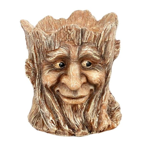 

planters & pots original resin flower pot retro imitation old man head planter container portable creative tree (not including plant)