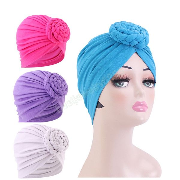 

women tie turban hats for women knot turban indian muslim cap african hair scarf headwear accessories fashion headkerchief, Blue;gray