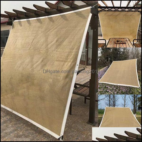 Edifícios Pátio, Gramado Home Gardennet Gardennet Bege Sunshade Abrigo De Alta Qualidade Carro Telhado Er Afeite Sun Proteção Jardim Garden Balcão Shade Net Sail X