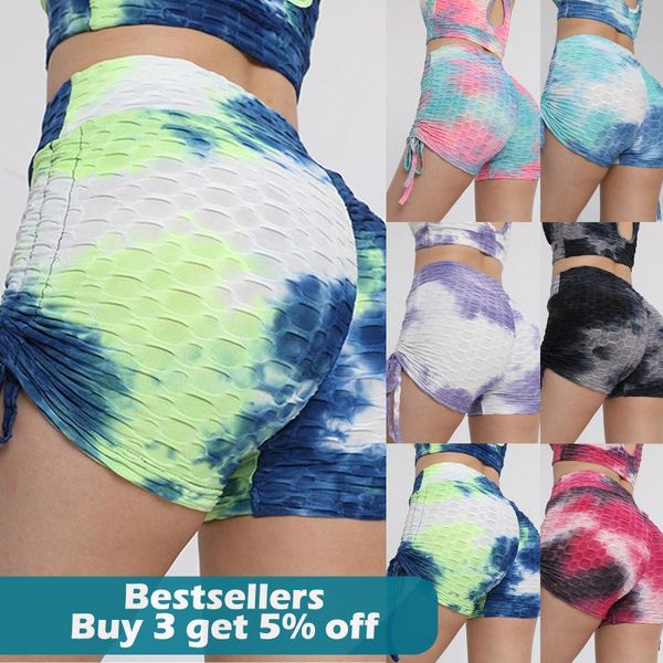 

women's leggings seamless bubble hip lifting exercise fitness leggins push up running high waist pants printed, Black