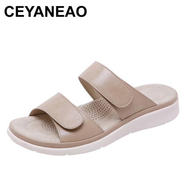 

slippers ceyaneaofashionable summer for women, slippers, flat shoes arc support flip flops, large casual soft, Black