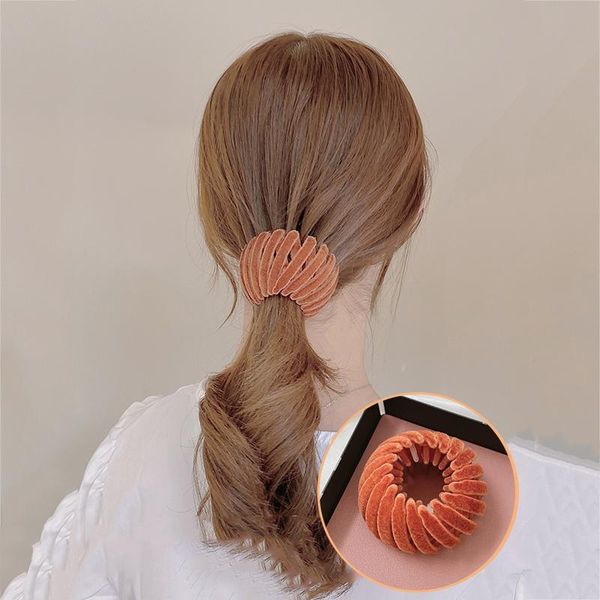

hair accessories women elegant circle ball head artifact fluffy lazy curling headdress back of fixed clip horsetail grab