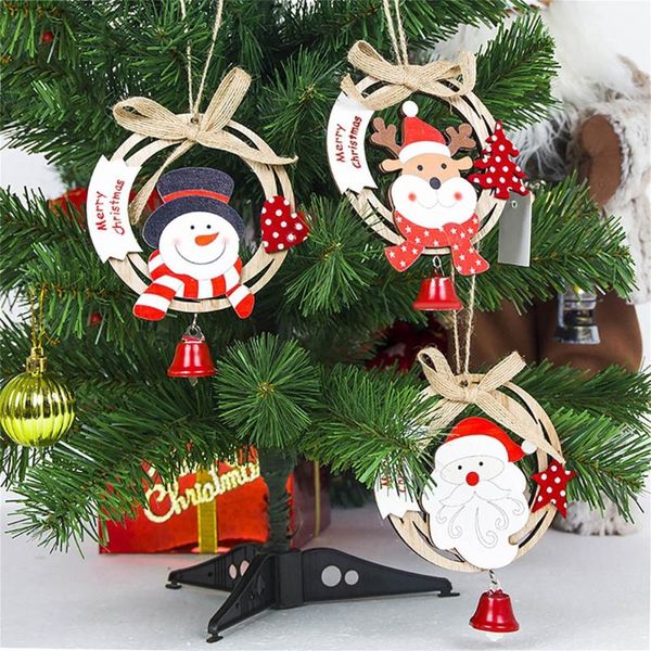 

christmas decorations multi styles printed wooden pendants ornaments wood craft gifts diy hanging