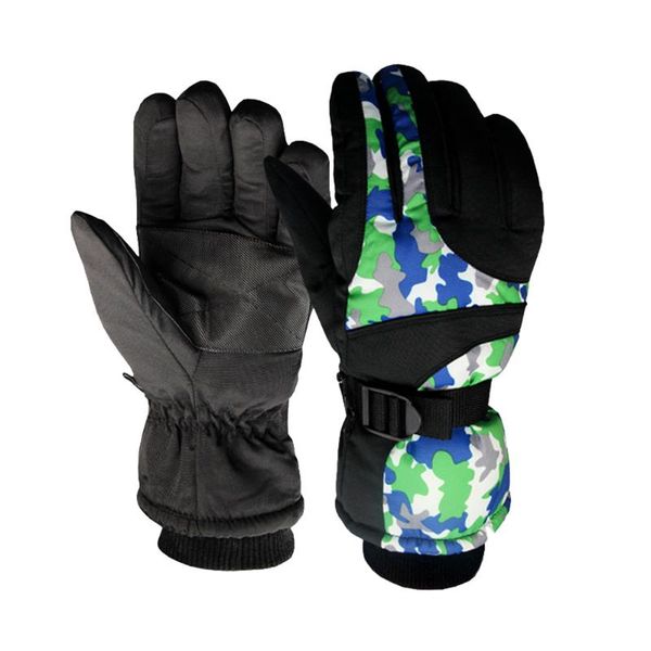 

ski gloves 1 pair warm mittens winter men's outdoor skiing camouflage glove waterproof non-slip riding wear-resistant