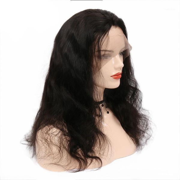 

8-34 inch body wave 13x4 lace front human hair wigs remy peruvian 4x4 closure 150% density preplucked bleached knots vendor1, Black;brown