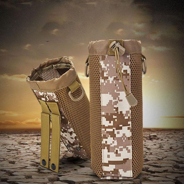 

tactical molle water bottle pouch bag military outdoor travel hiking drawstring holder carrier bags