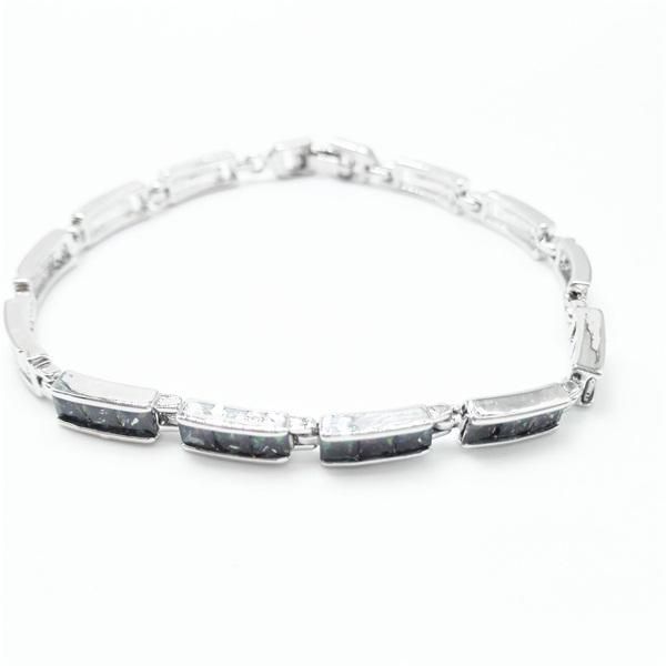 

rainbow & white color overlay for women's bracelet bangle link, chain, Black