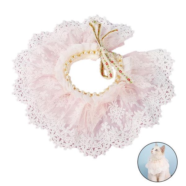 

cat costumes pet supplies collar with bell lace bandana accessories small dog chihuahua