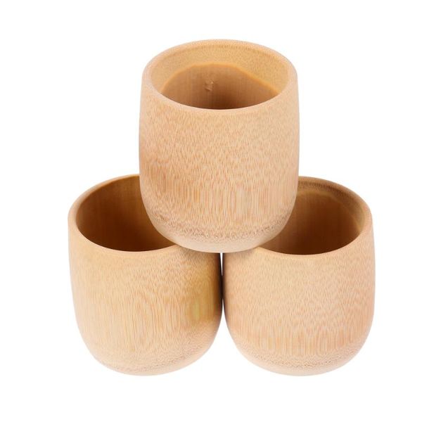 

mugs 3 pcs 1 set retro tea cups carved vintage arced (khaki)