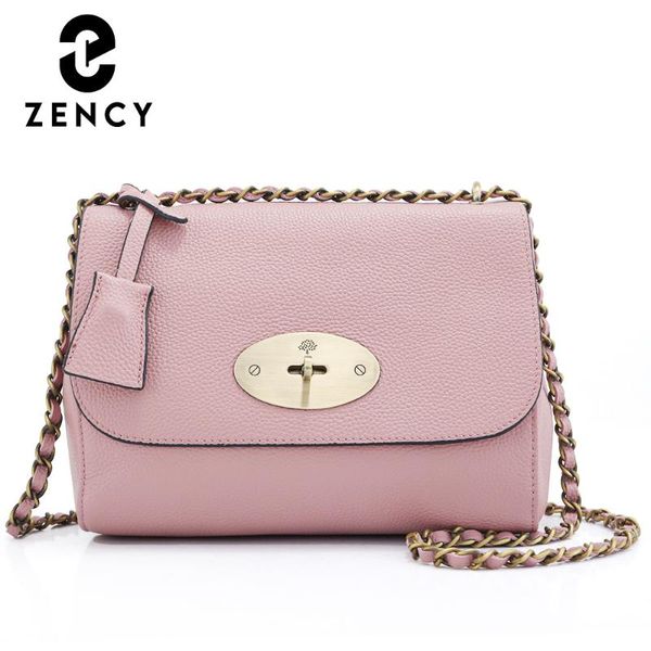 Zency morbida borsa da donna in vera pelle tracolla a catena moda design raffinato spalla borsa a tracolla da donna all'aperto cartelle a tracolla