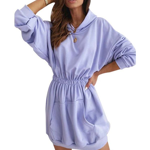 

2021hoodie women dress long sleeve pullover sweatshirt winter harajuku casual hooded pocket warm hoodies sweatshirts, Black;gray