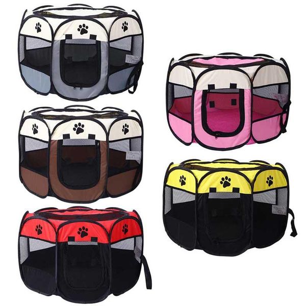 

foldable pet octagonal tent fence oxford cloth cage cat dog delivery room carriers,crates & houses