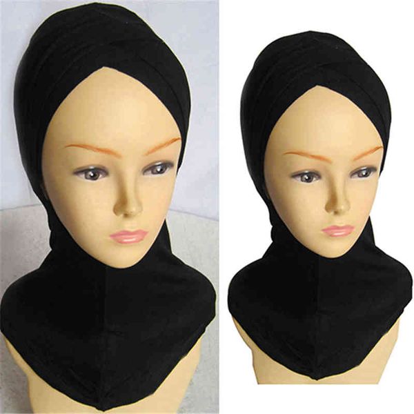 

ethnic clothing fashion women muslim scarf full cover inner hijab cap  islamic hat underscarf hair accessories for s453, Red