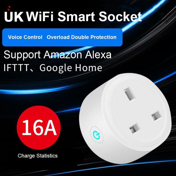 

smart home control nabas uk 16a plug wifi socket remote function life application cooperation with alexa google