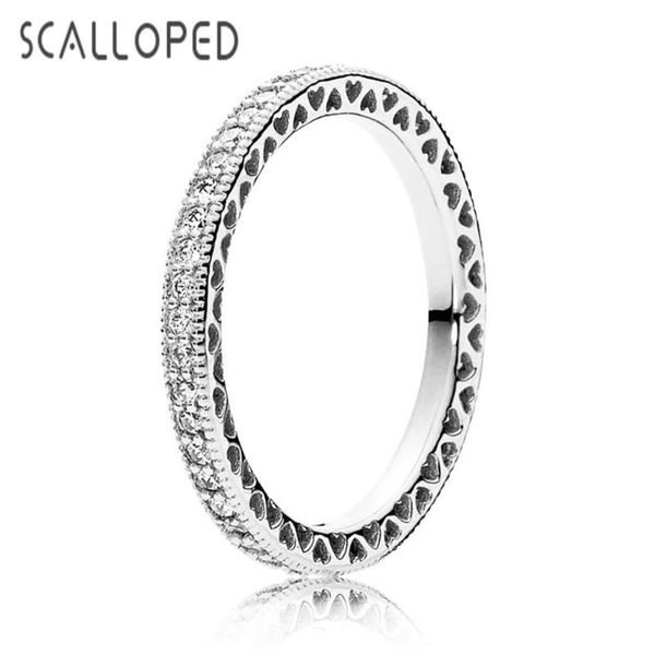 

wedding rings scalloped european hollow love crystal for women zircon band couple jewelry bijoux femme, Slivery;golden
