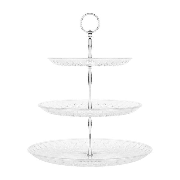 

other bakeware 3 tiers large capacity plastic party serving platter fruit plate for afternoon stand wedding detachable dessert disp